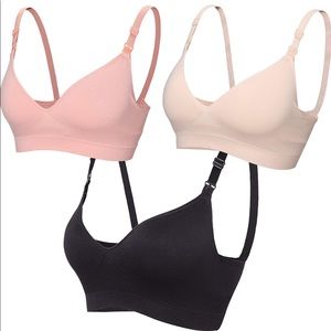 Seamless nursing bras